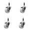 Service Caster 3'' Nylon Wheel Swivel 7/8'' Expanding Stem Caster Set, 4PK SCC-EX20S314-NYS-78-4 - alternate 1